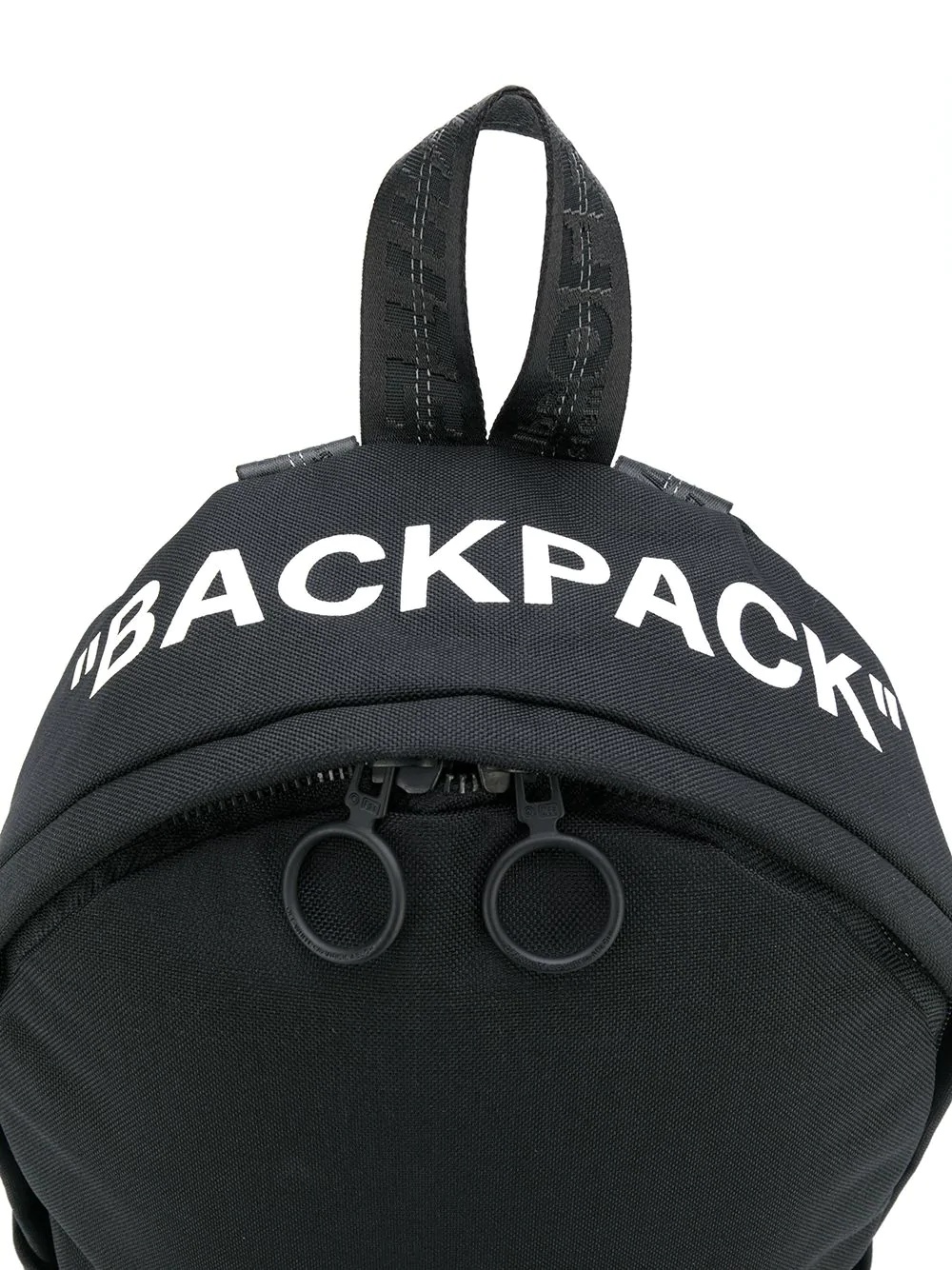 logo print backpack - 4