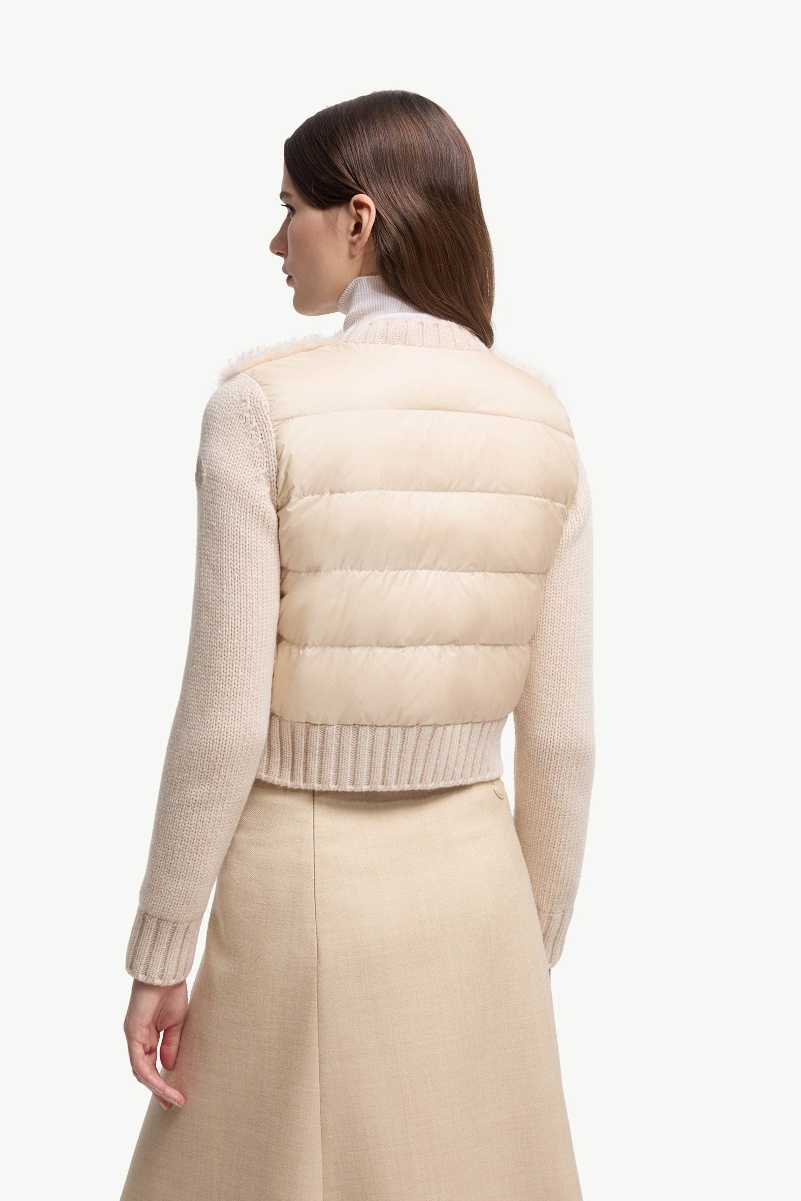 Padded Wool & Teddy Cardigan - 5