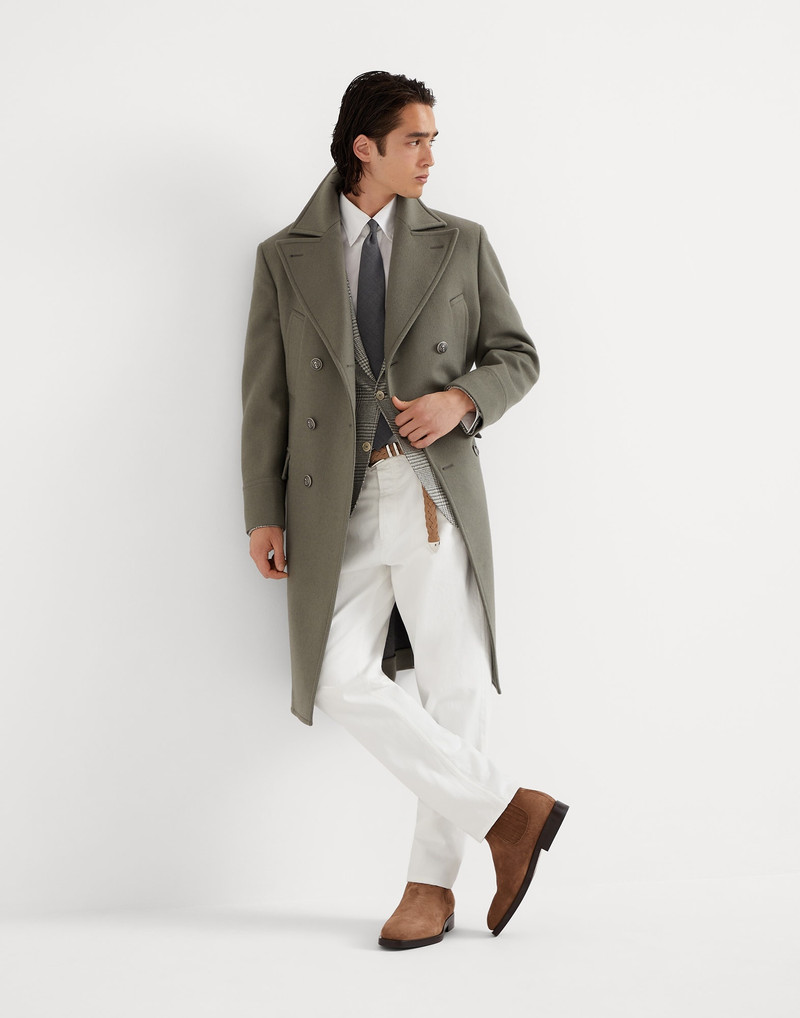 Garment-dyed iconic fit five-pocket trousers in slubbed denim 4