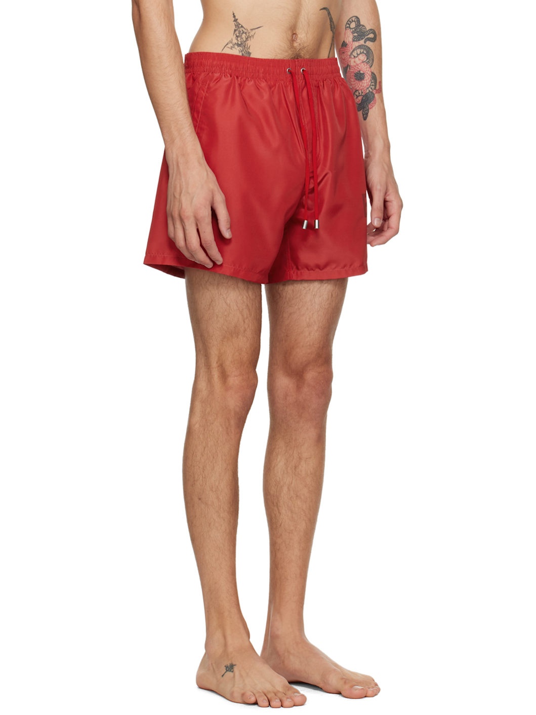 Red Printed Swim Shorts - 2