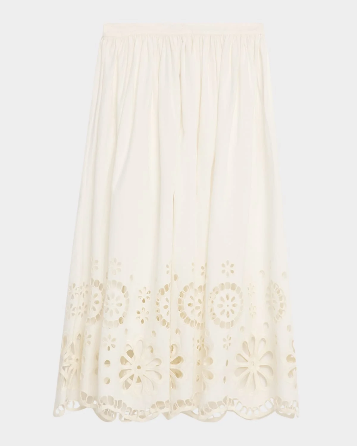 Super Bloom Eyelet Midi Skirt - 1