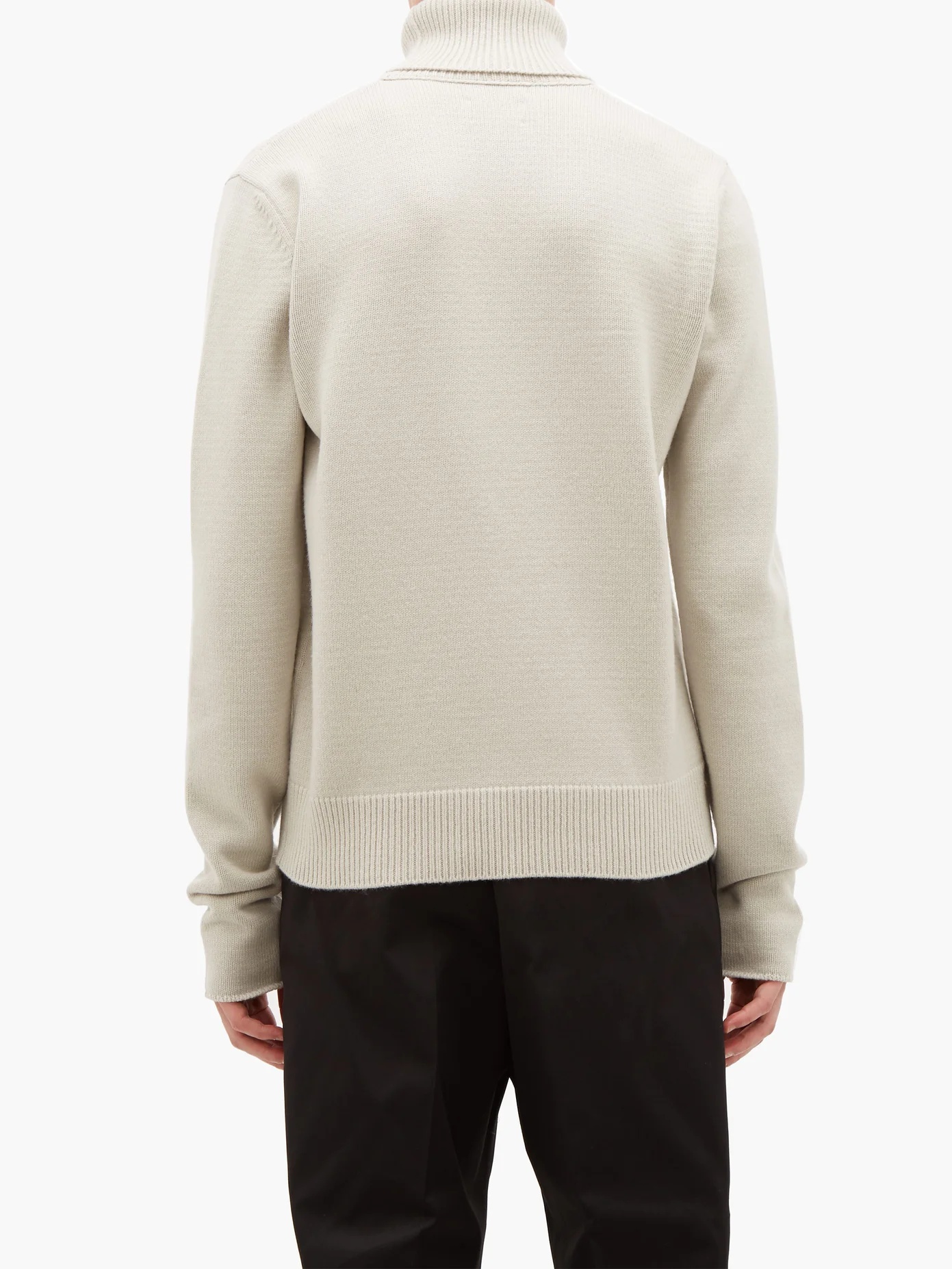 Cutaway wool-blend jumper - 5