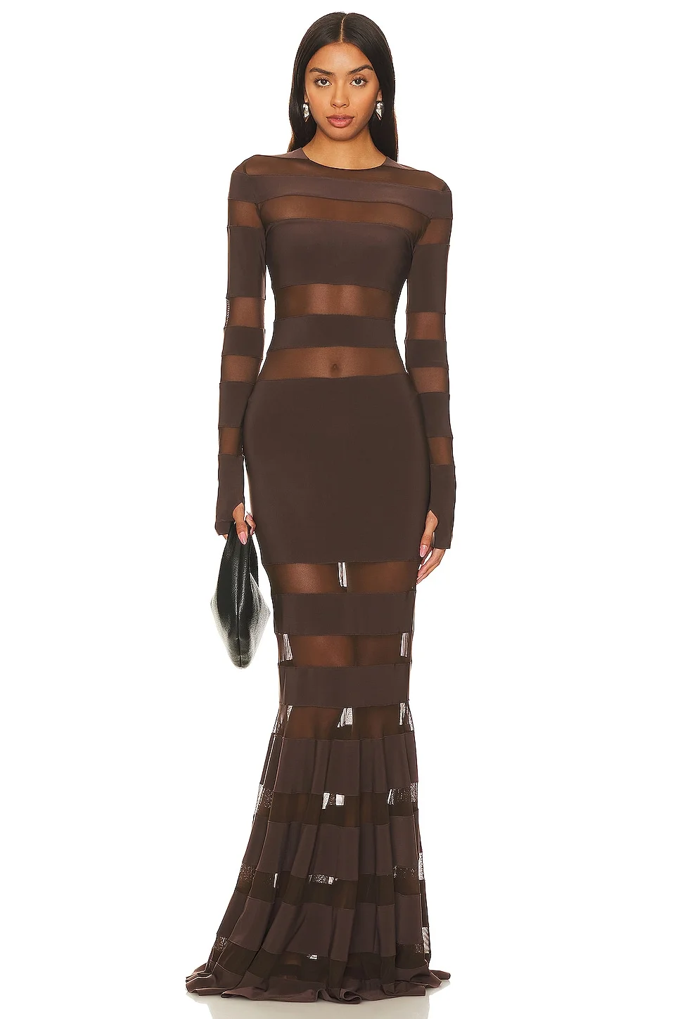 Spliced Dress Fishtail Gown - 1