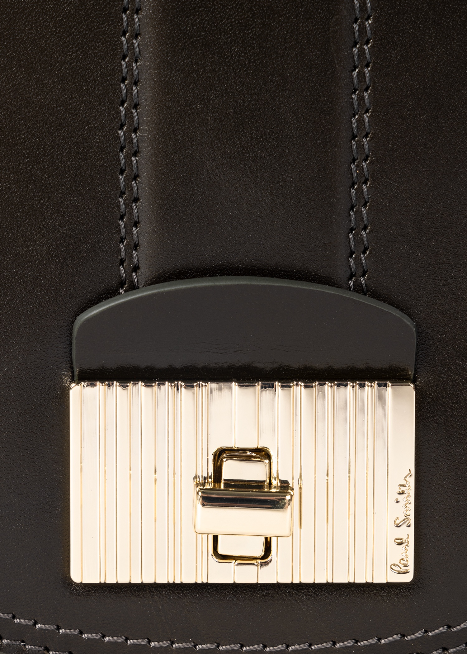 Women's Dark Green Leather Tear Drop Bag - 6