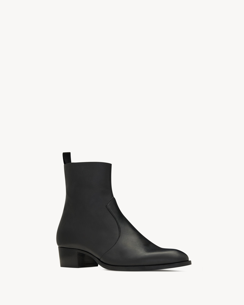 wyatt zipped boots in smooth leather 4