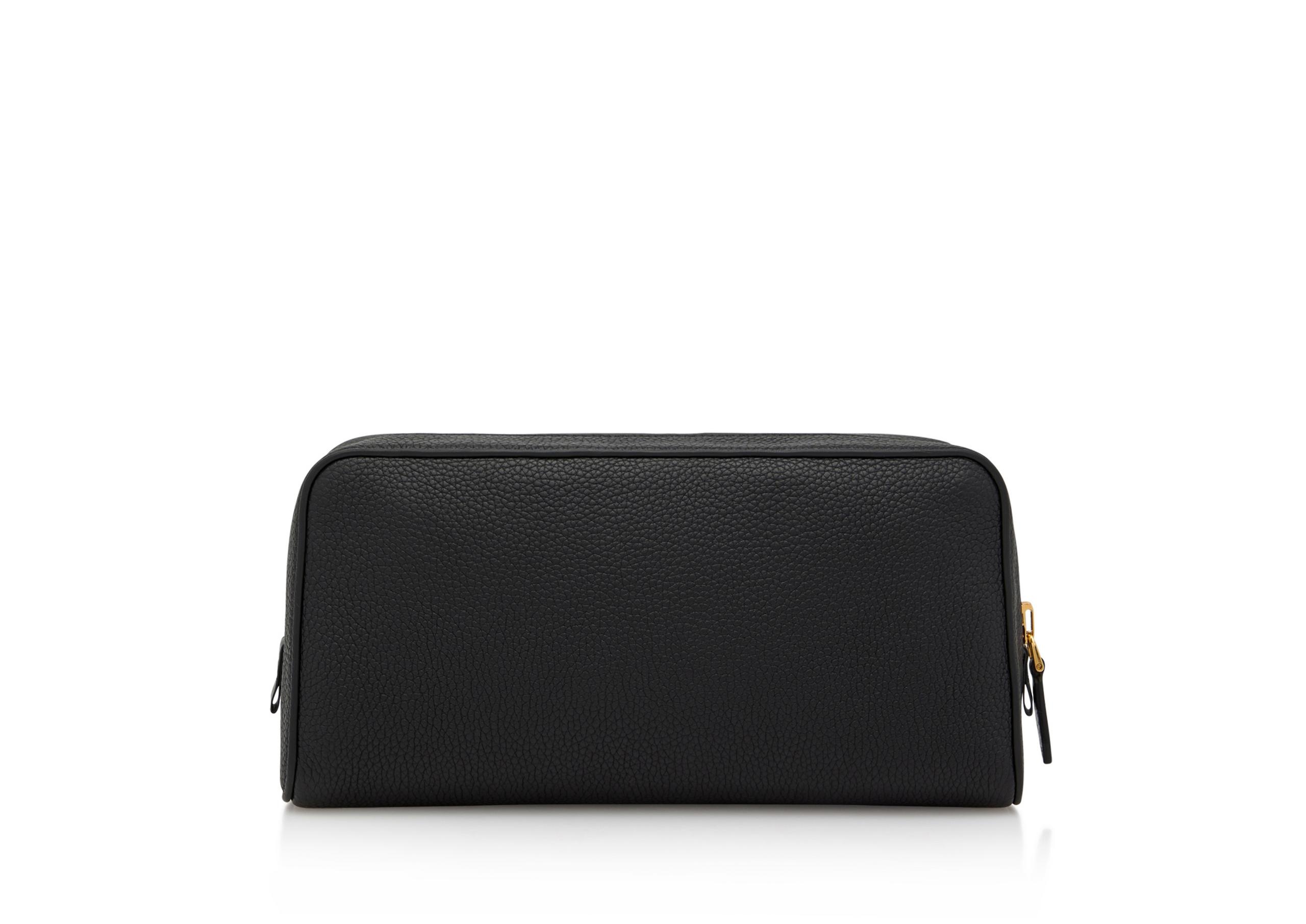 GRAIN LEATHER SMART TOILETRY BAG - 3