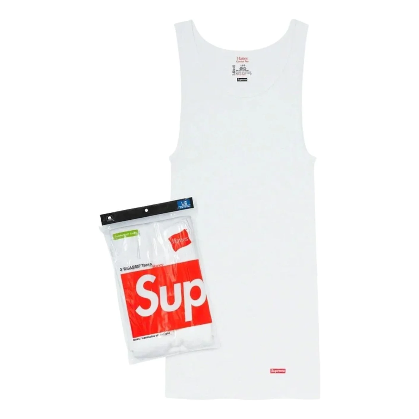 Supreme x Hanes SS26 Tagless Tank T-Shirts (3 Pack) 'White' SUP-SS26-036-WHT - 1