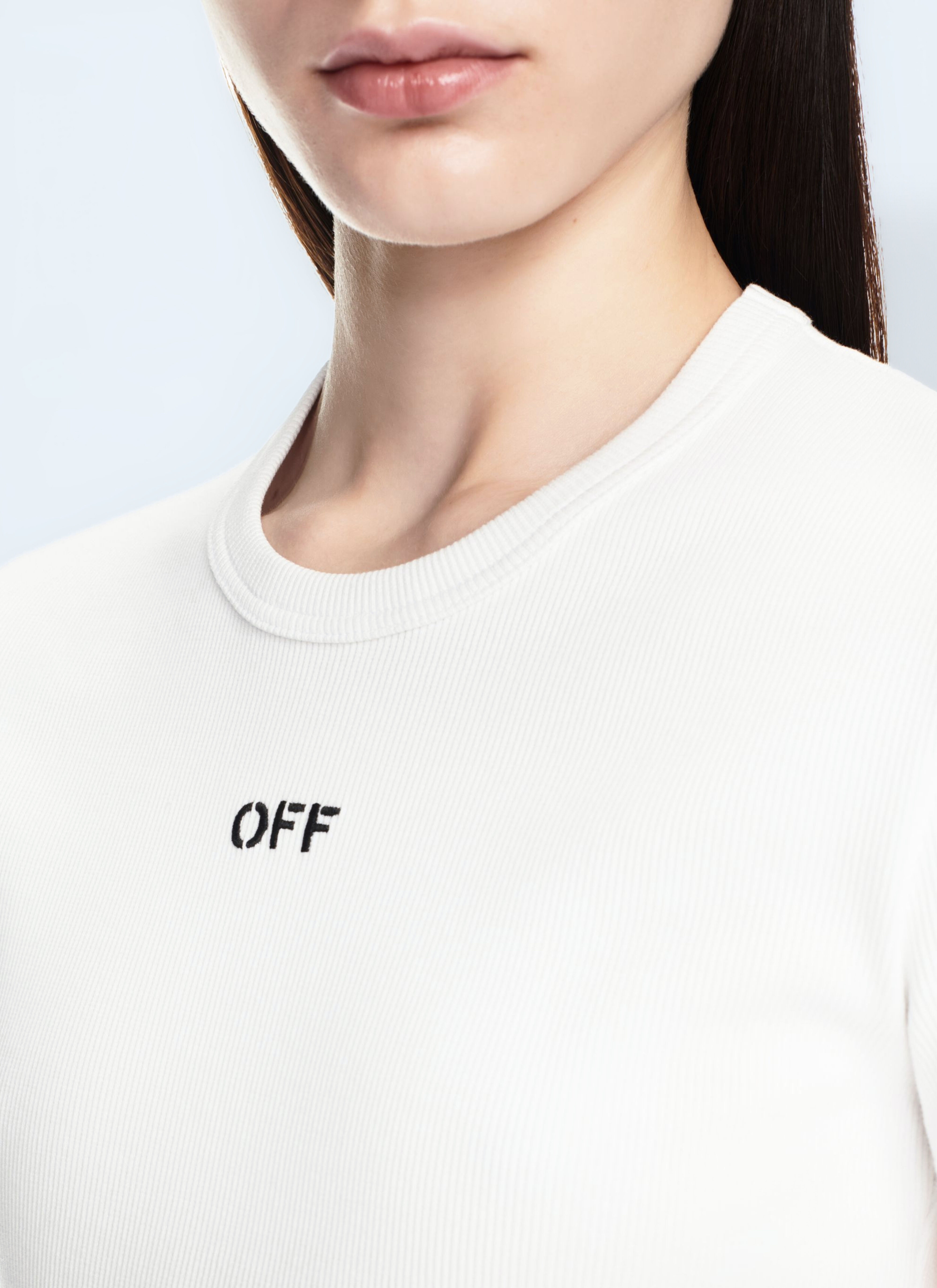 Off Stamp Ribbed T-Shirt - 4