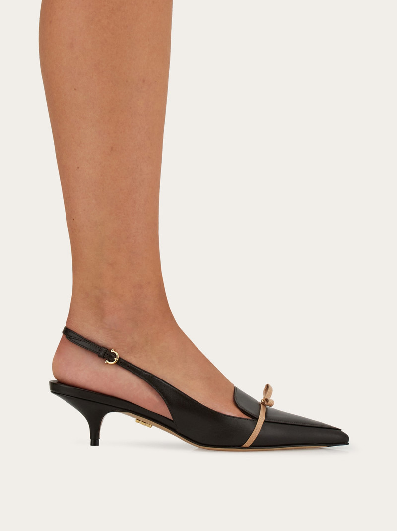 Slingback with bow mini bow detail 4
