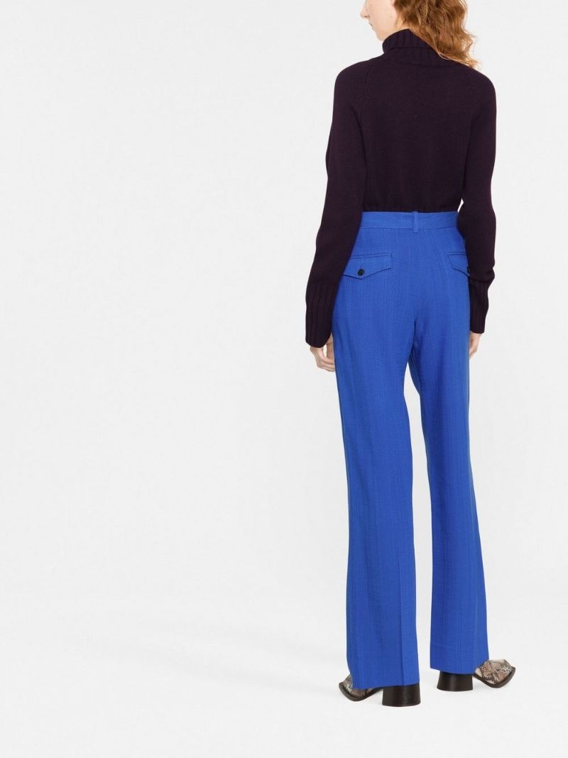 high-waisted straight trousers - 4