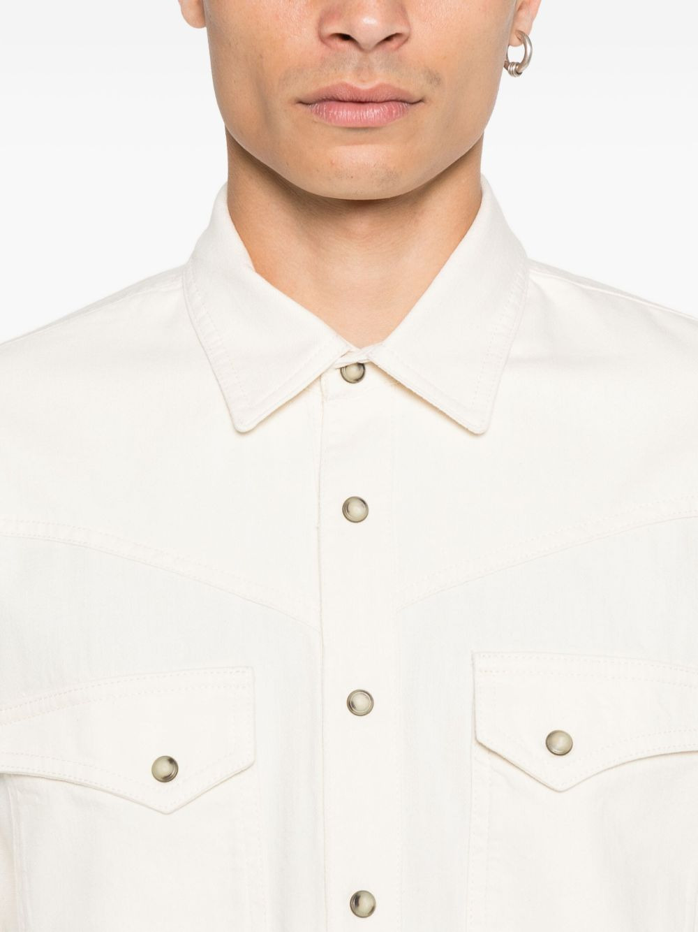 double-pocket cotton shirt - 5