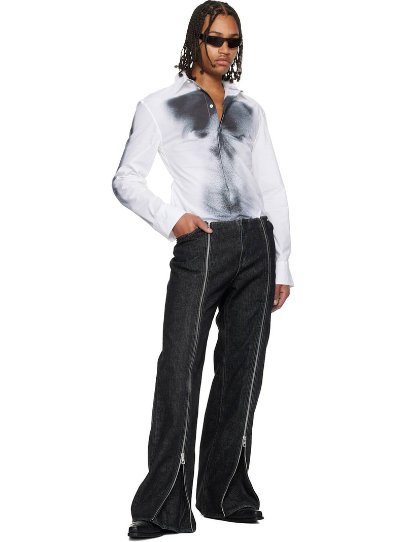 White Printed Body Dust Shirt 5