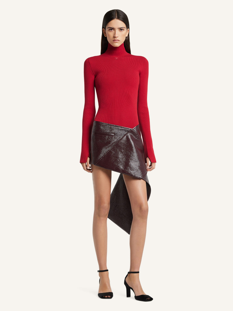 courrèges FOLD VINYL MINI-SKIRT outlook