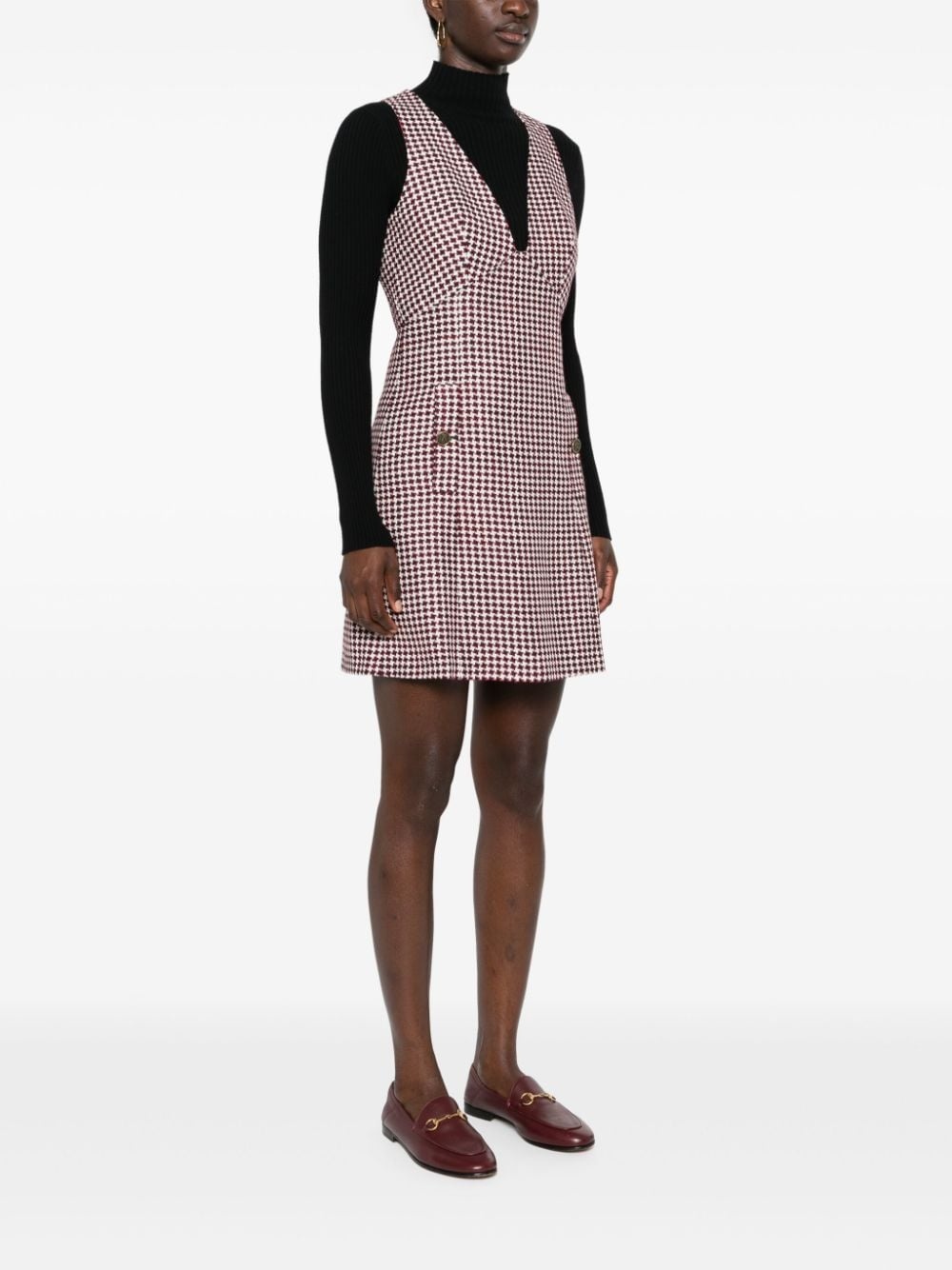 geometric-patterned mini dress - 3