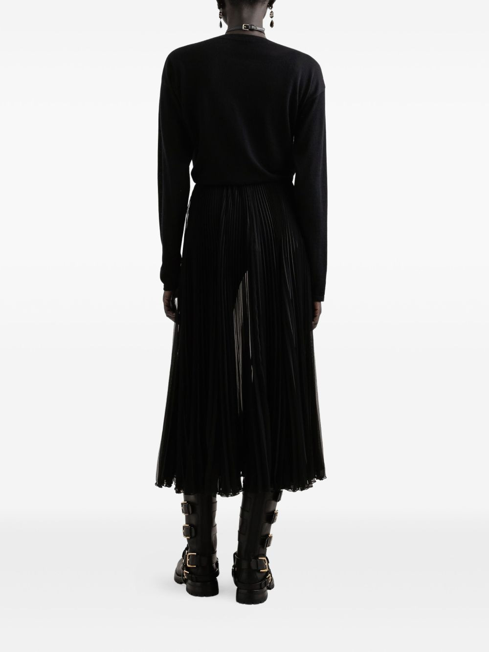 knotted long-sleeve cardigan - 3