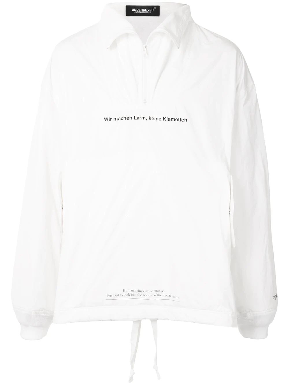 slogan-print windbreaker - 1