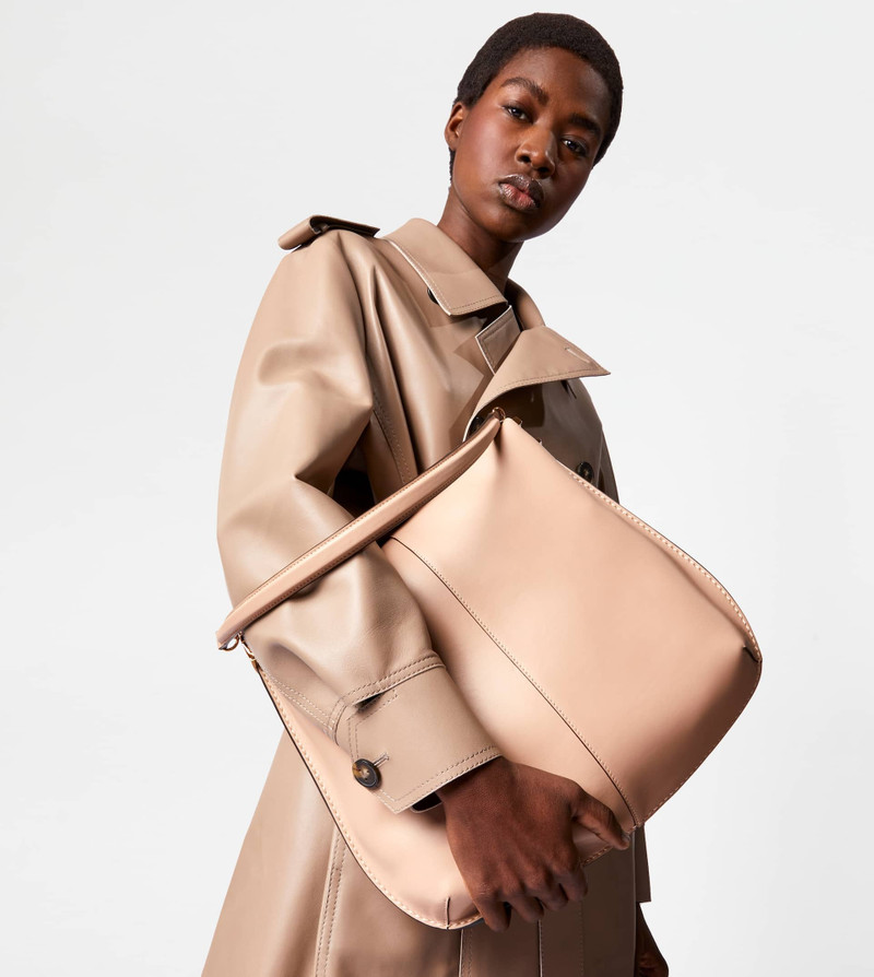 Tod's HOBO BAG TOD'S T CASE IN LEATHER LARGE - PINK outlook