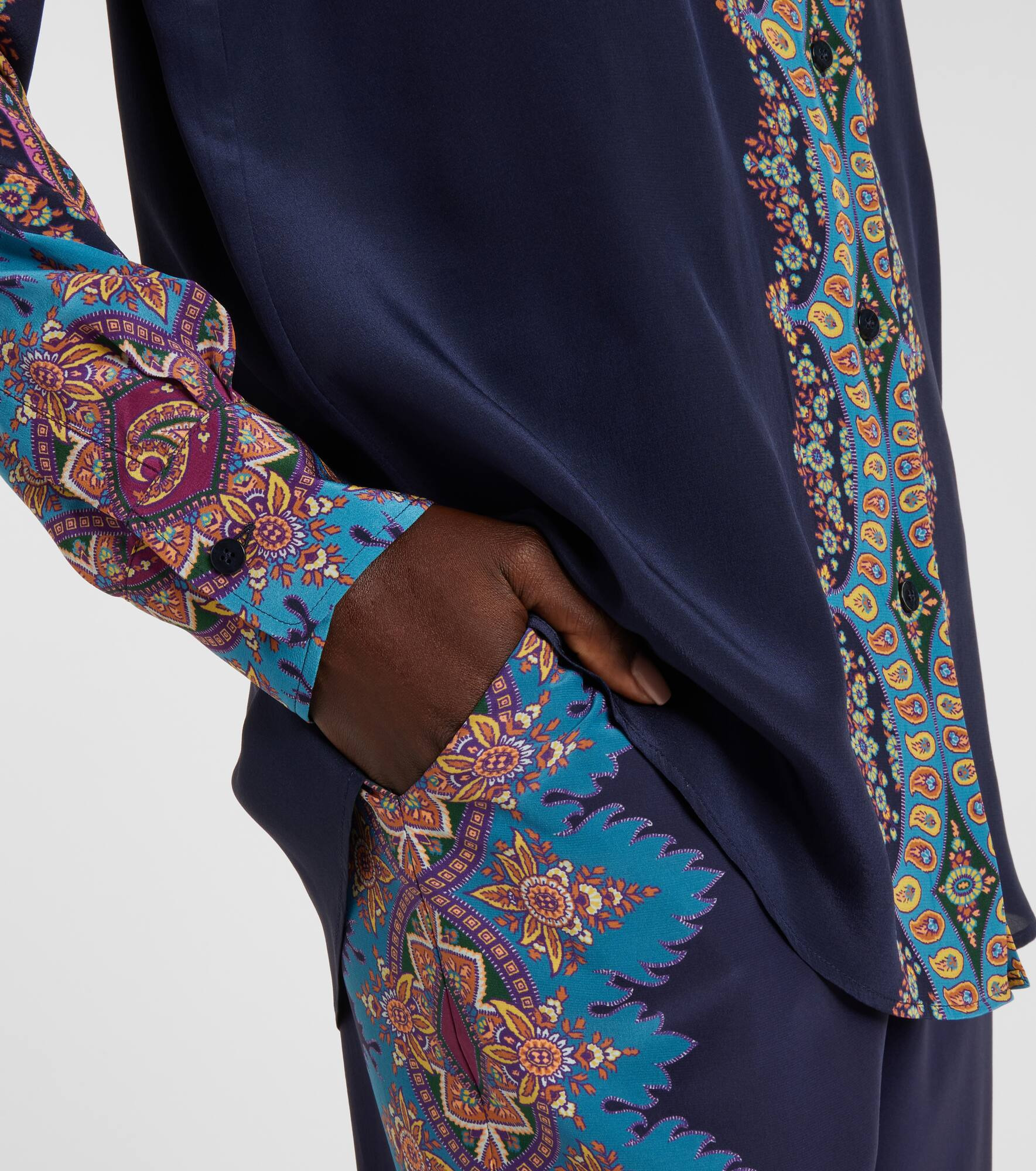 Printed silk crêpe de chine shirt - 5
