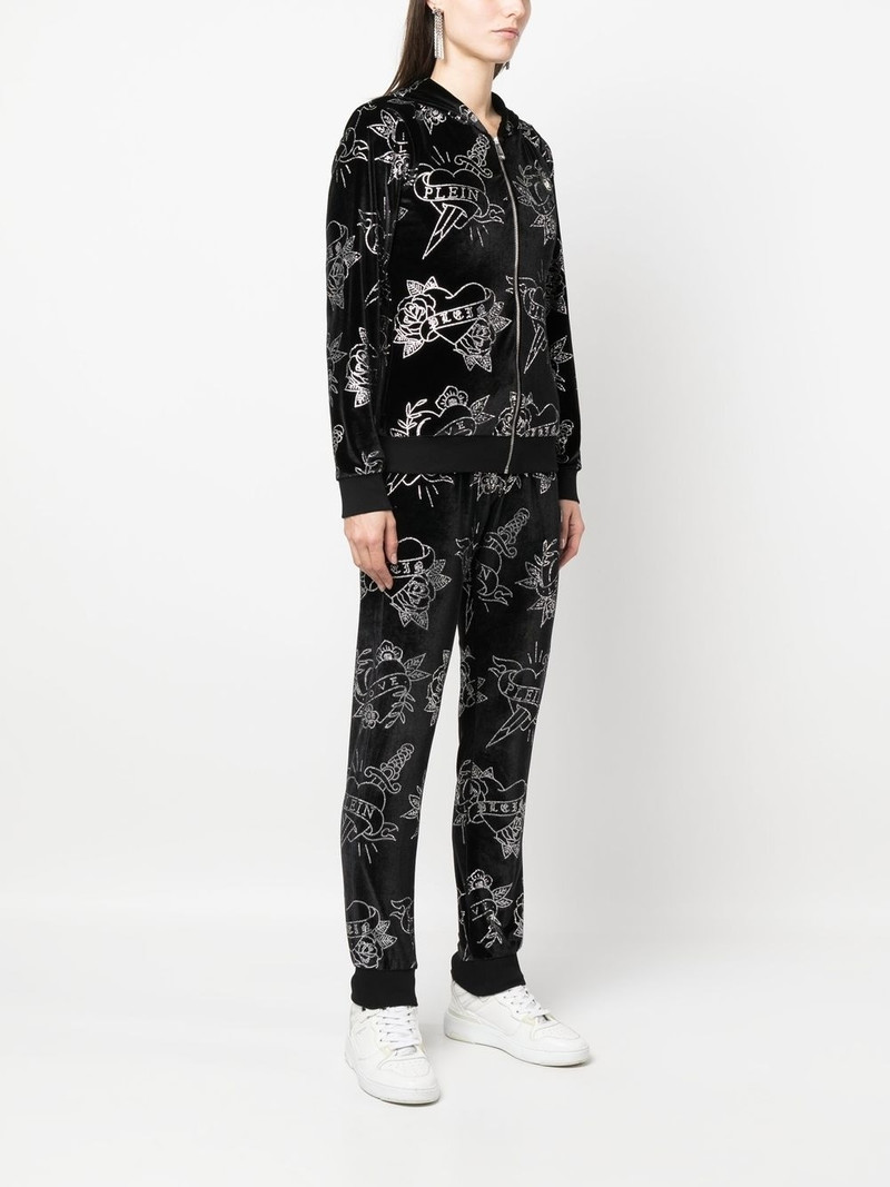 heart velvet tracksuit set 3