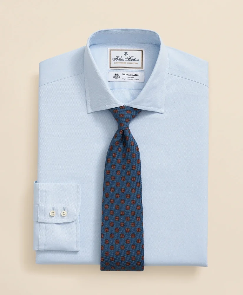 Brooks Brothers X Thomas Mason® Cotton Pinpoint Oxford English Collar Dress Shirt - 1