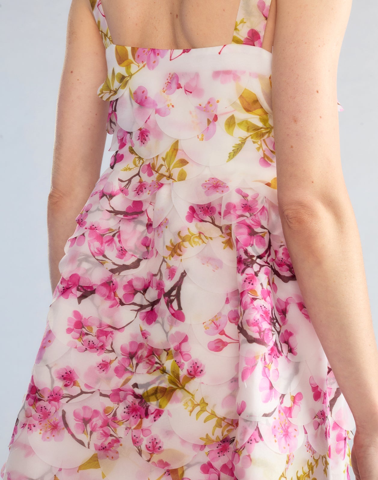 Scalloped Petal Midi Dress - 7