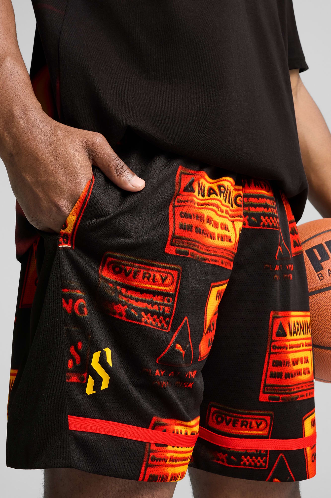 Scoot Caution All Jaws Men's Basketball Shorts - 4