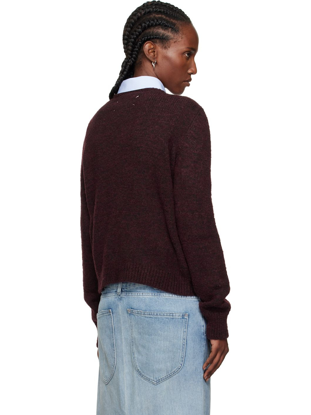 Burgundy Crewneck Sweater - 3