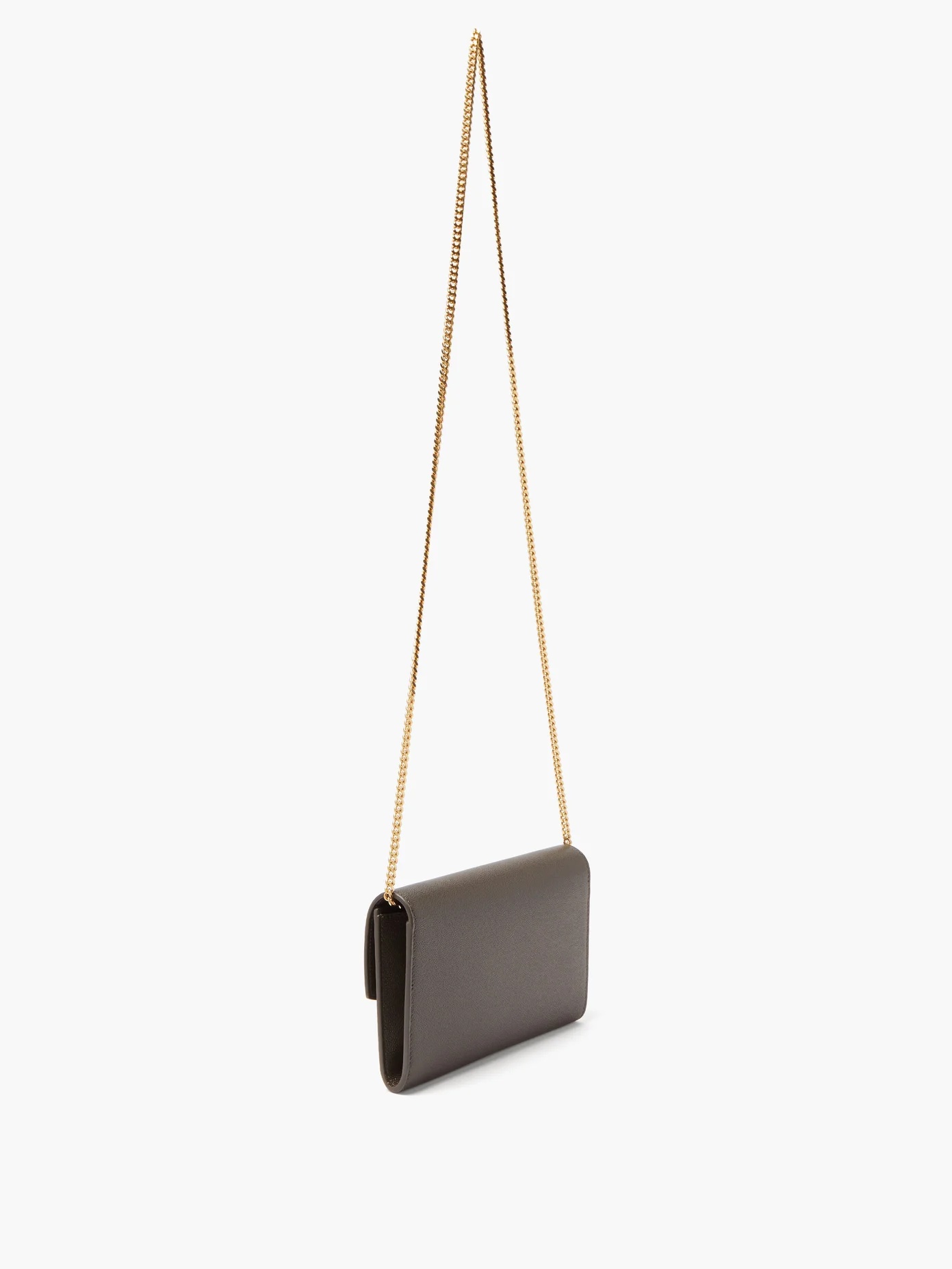 Uptown mini YSL grained-leather cross-body bag - 4