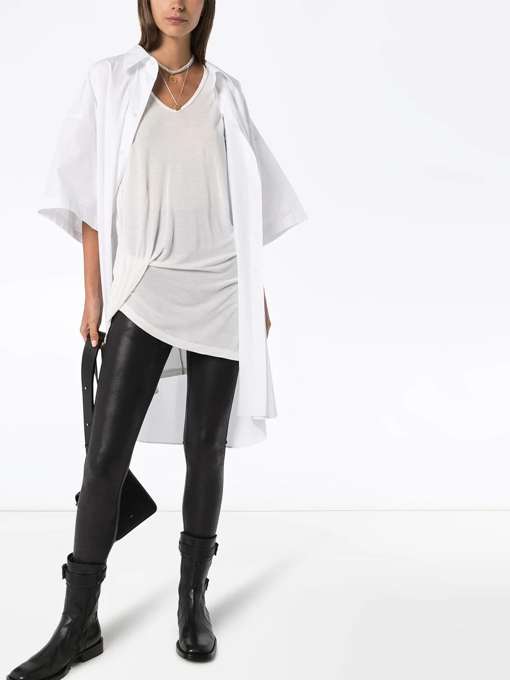 draped T-shirt - 2