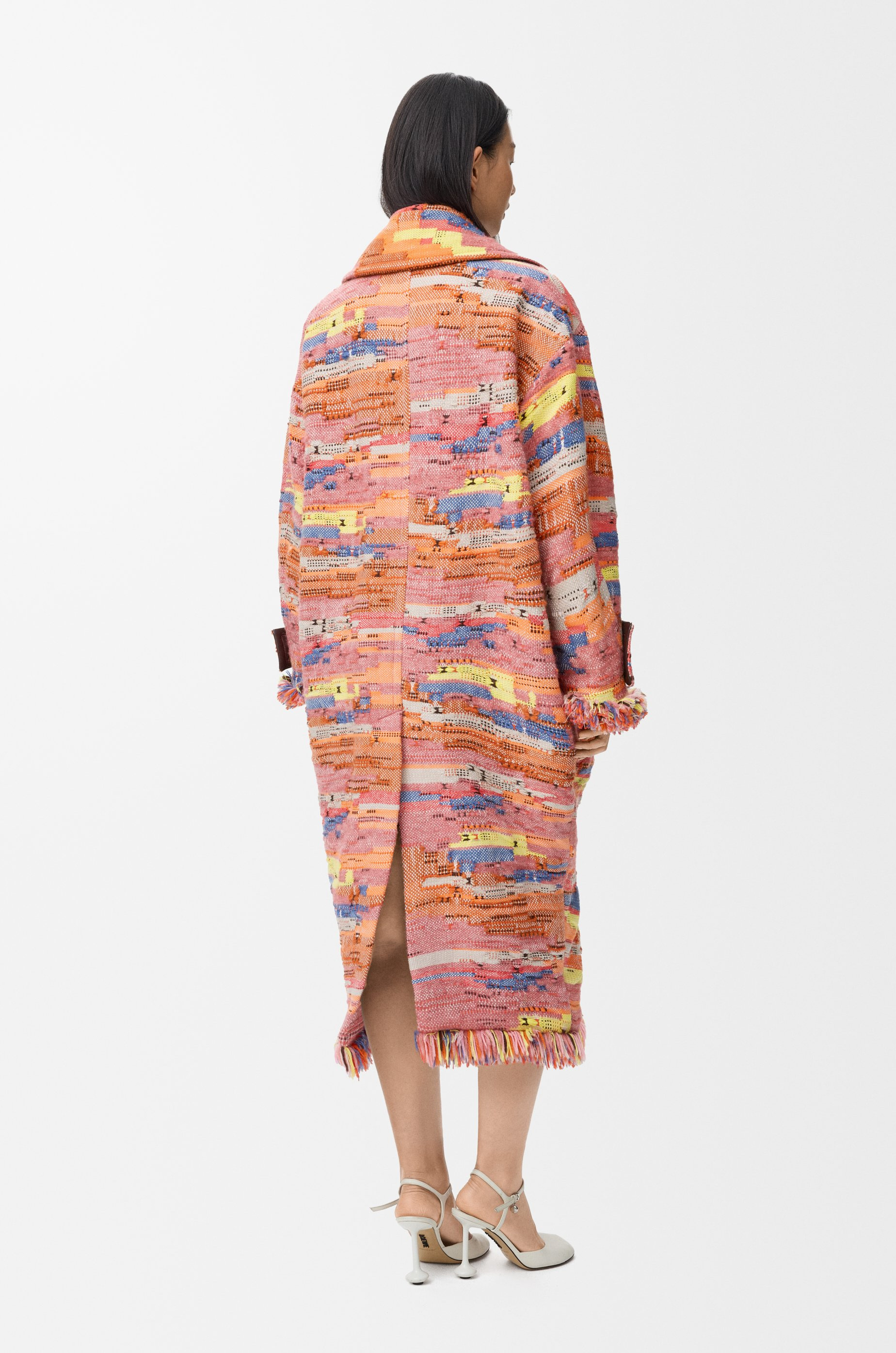 Coat in wool blend jacquard - 3