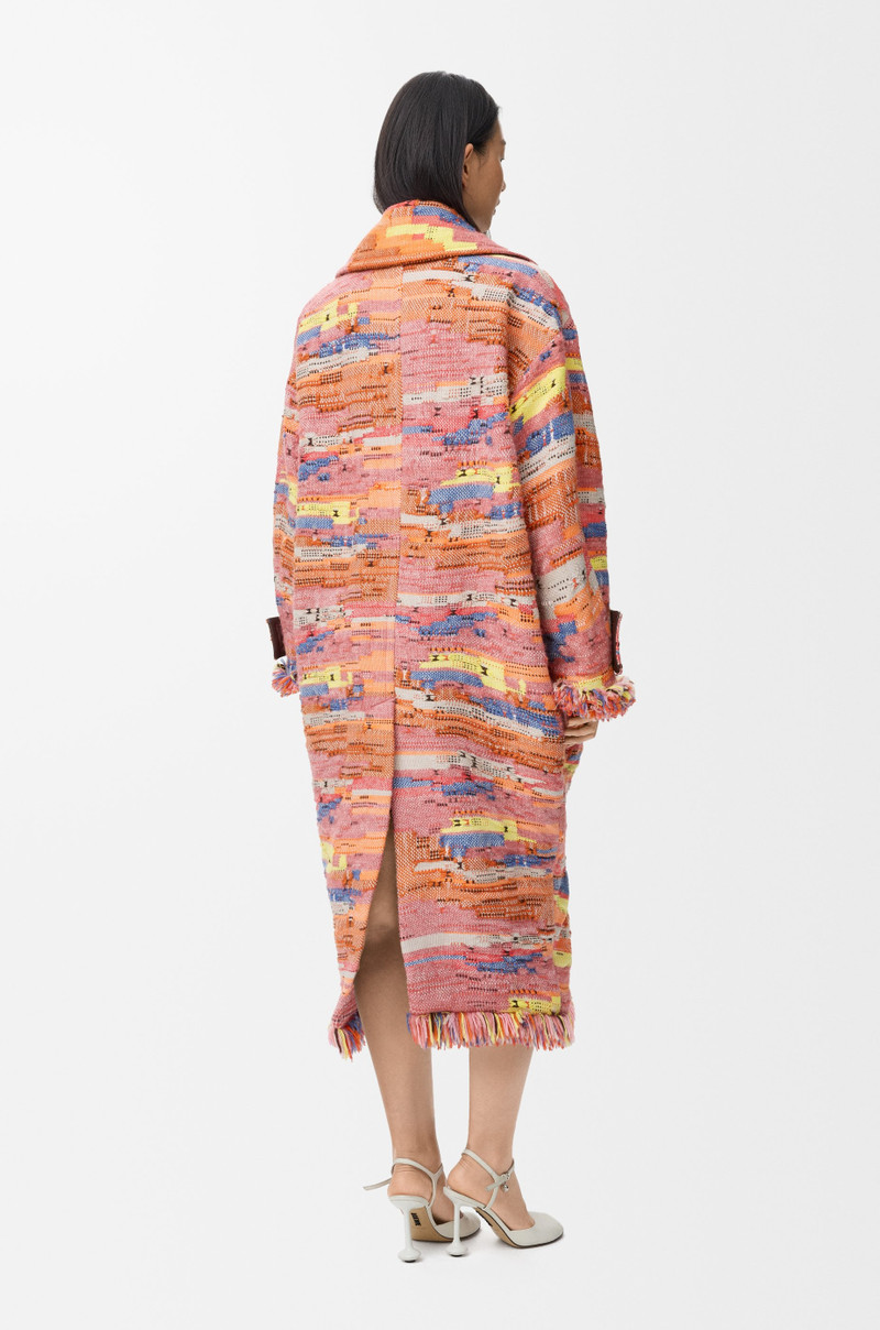 Coat in wool blend jacquard 3