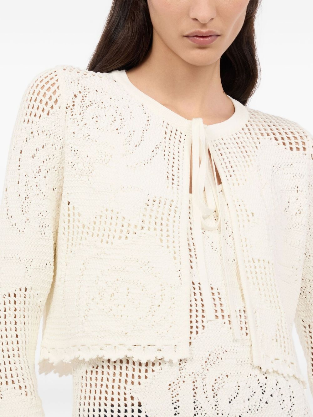 cropped knitted cardigan - 5