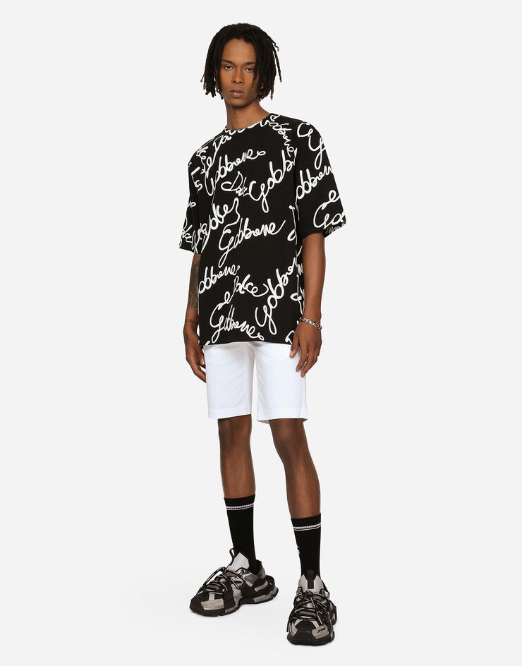 Jersey T-shirt with rubberized Dolce&Gabbana logo - 3