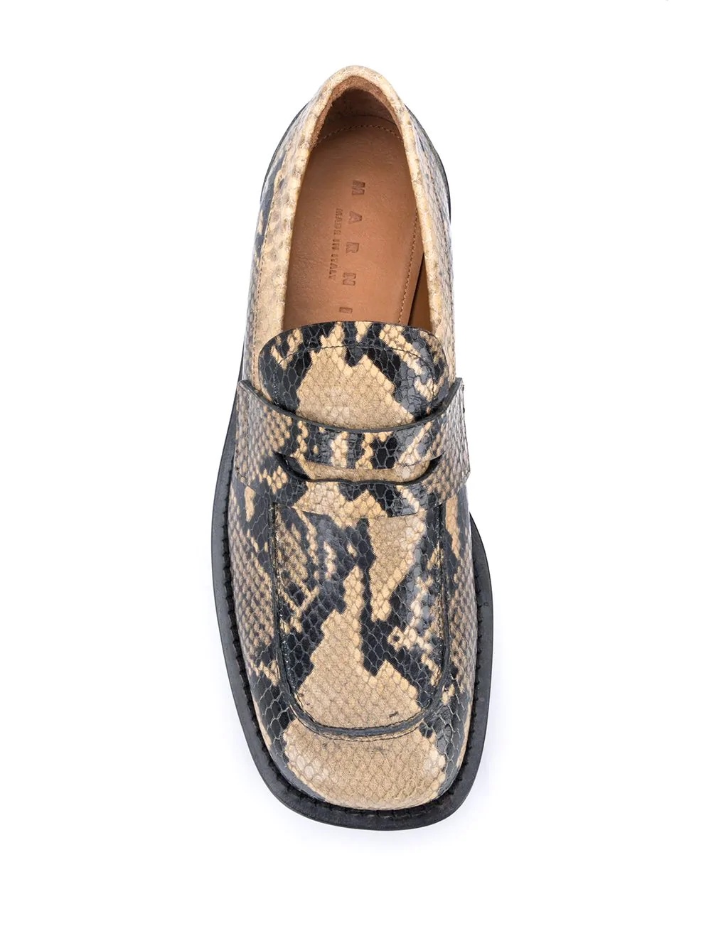 snakeskin-print loafers - 4