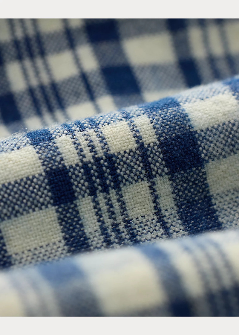 Indigo Plaid Woven Short 5