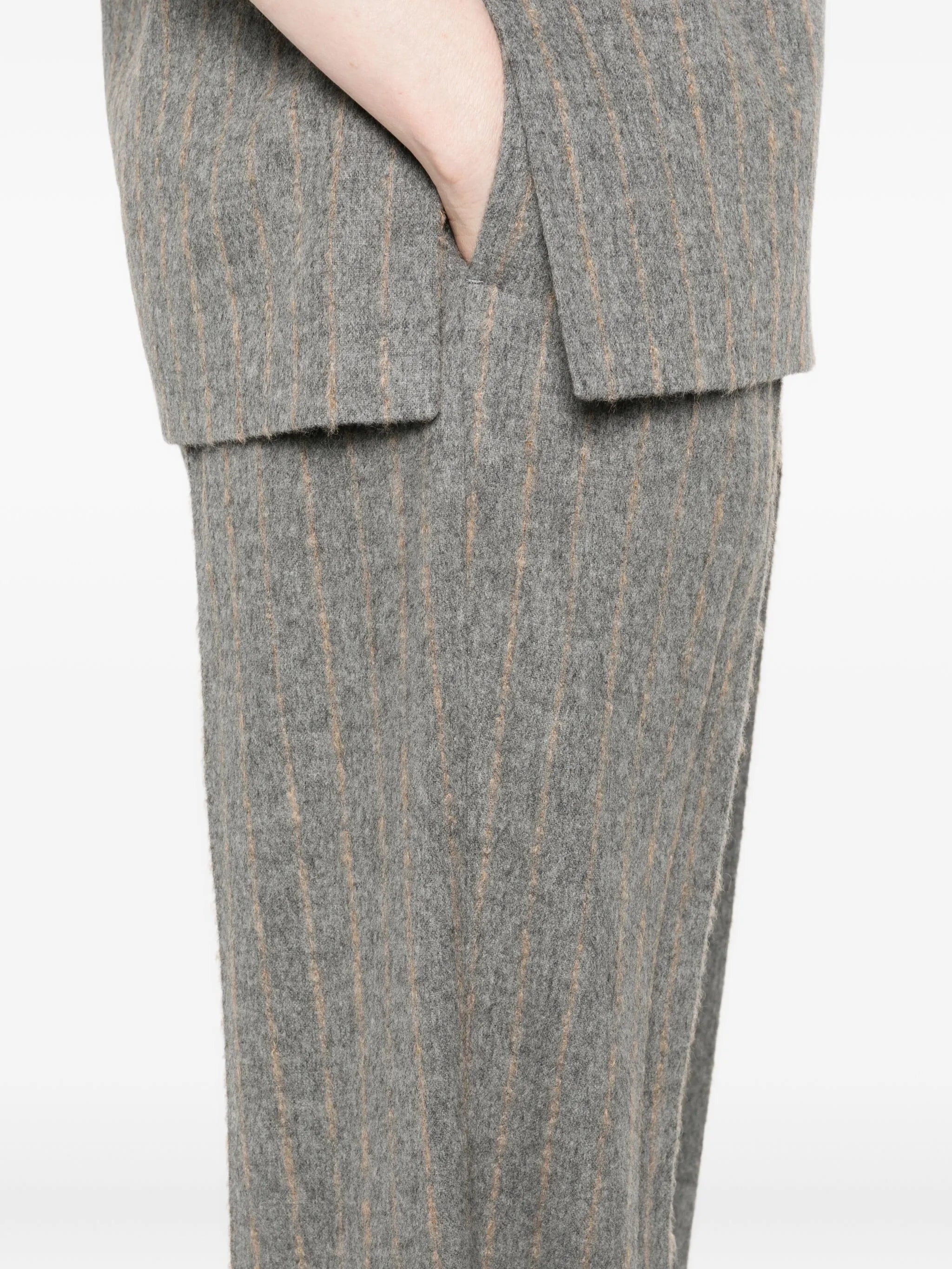 Carven Pinstripe Wool Trousers - 4