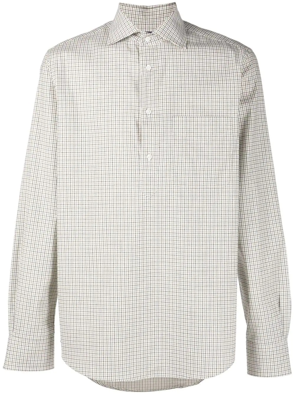 checked long-sleeve shirt - 1