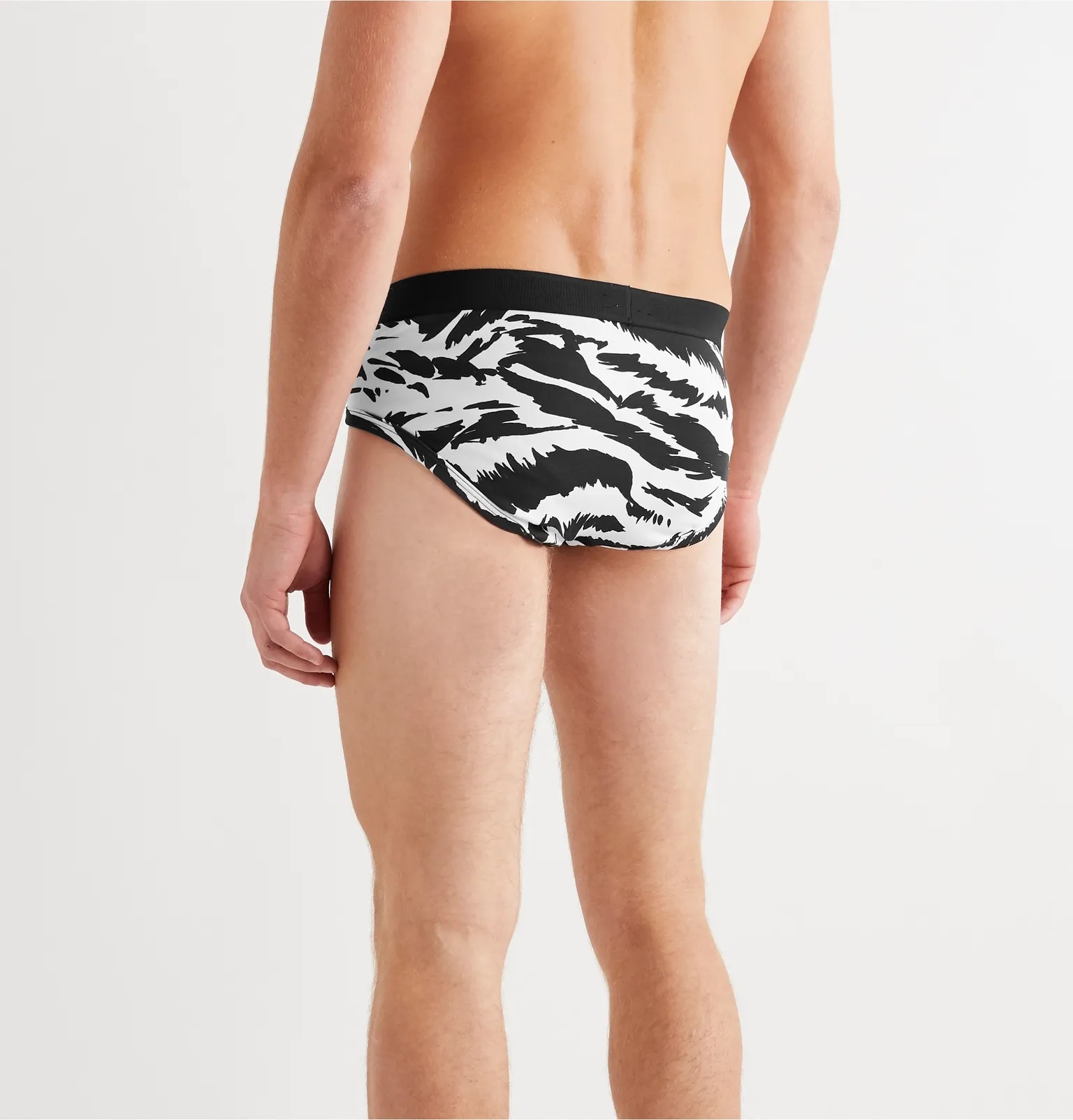 Zebra-Print Stretch-Cotton Briefs - 3