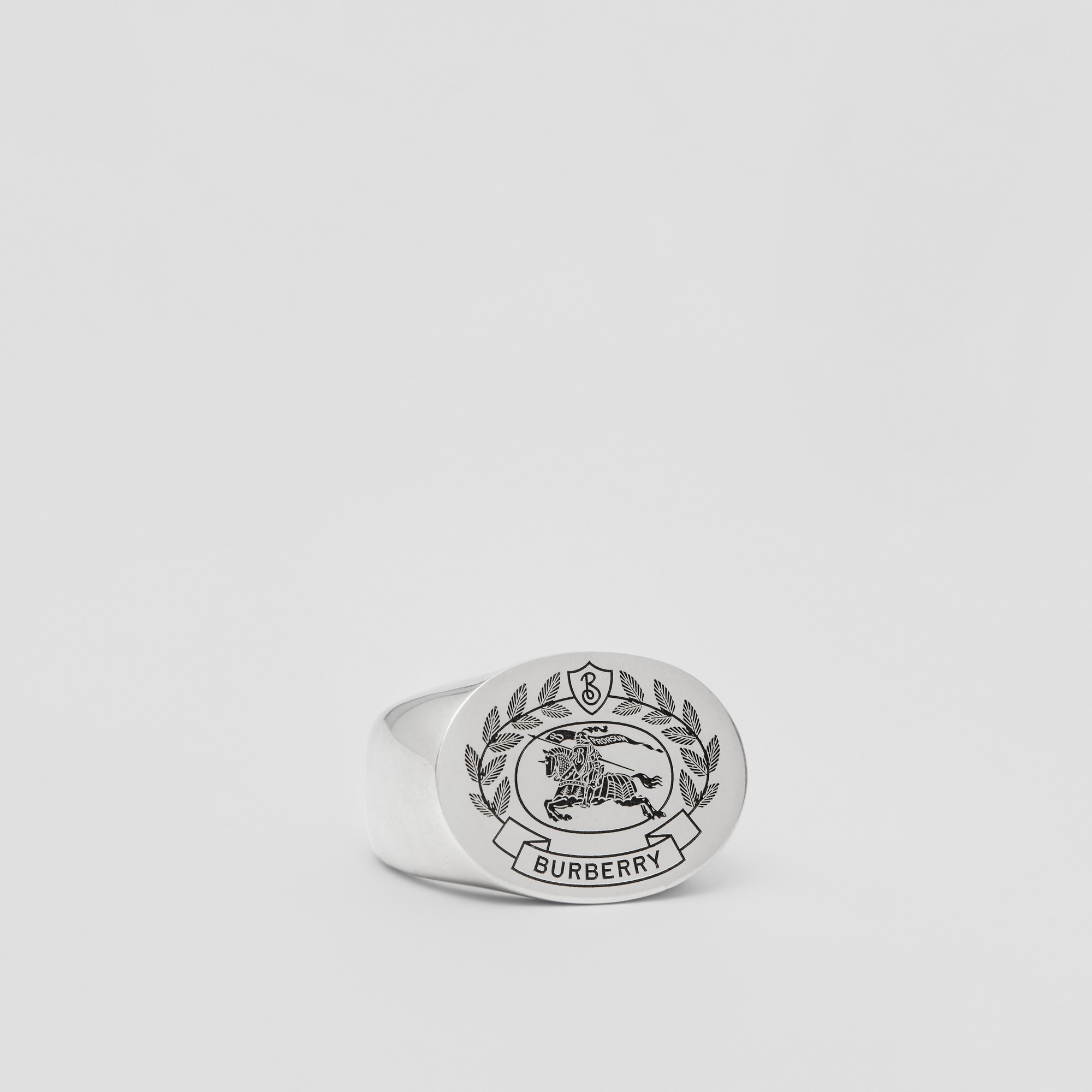 Engraved EKD Palladium-plated Signet Ring - 2
