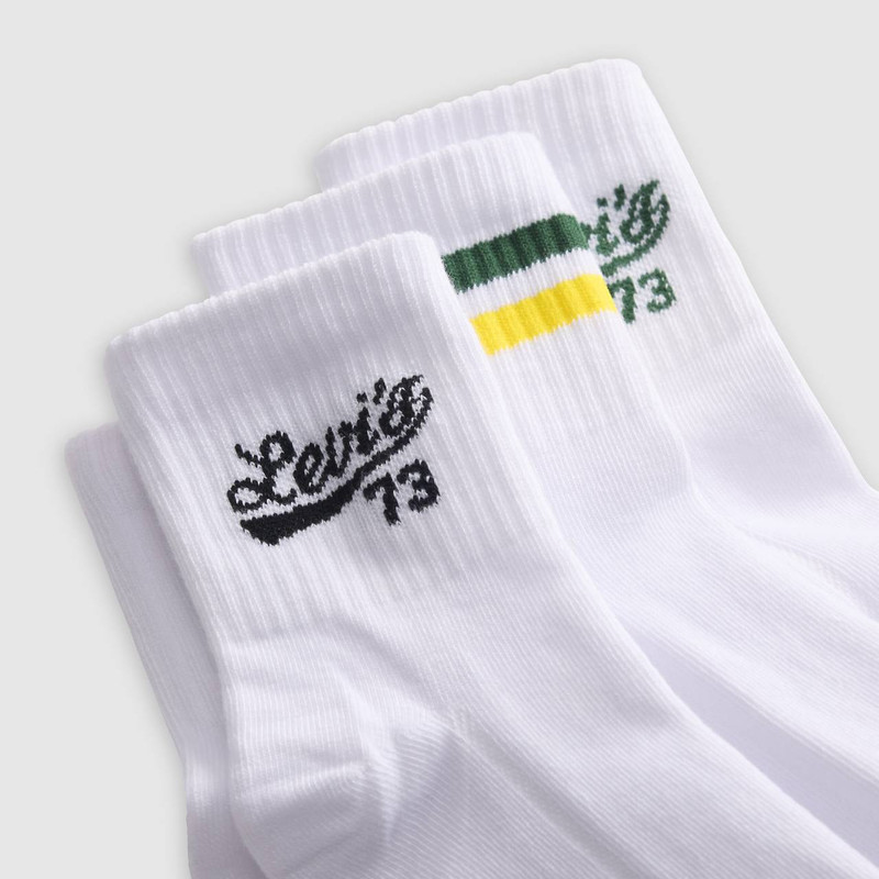 Levi's MID CUT STRIPE LOGO SOCKS (3-PACK) outlook