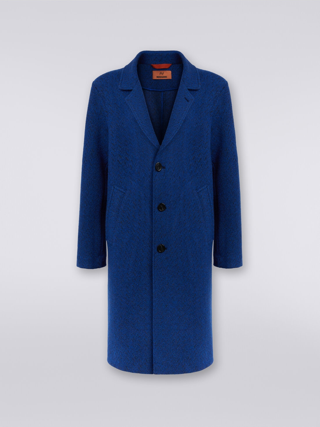 Boiled wool herringbone coat - 1