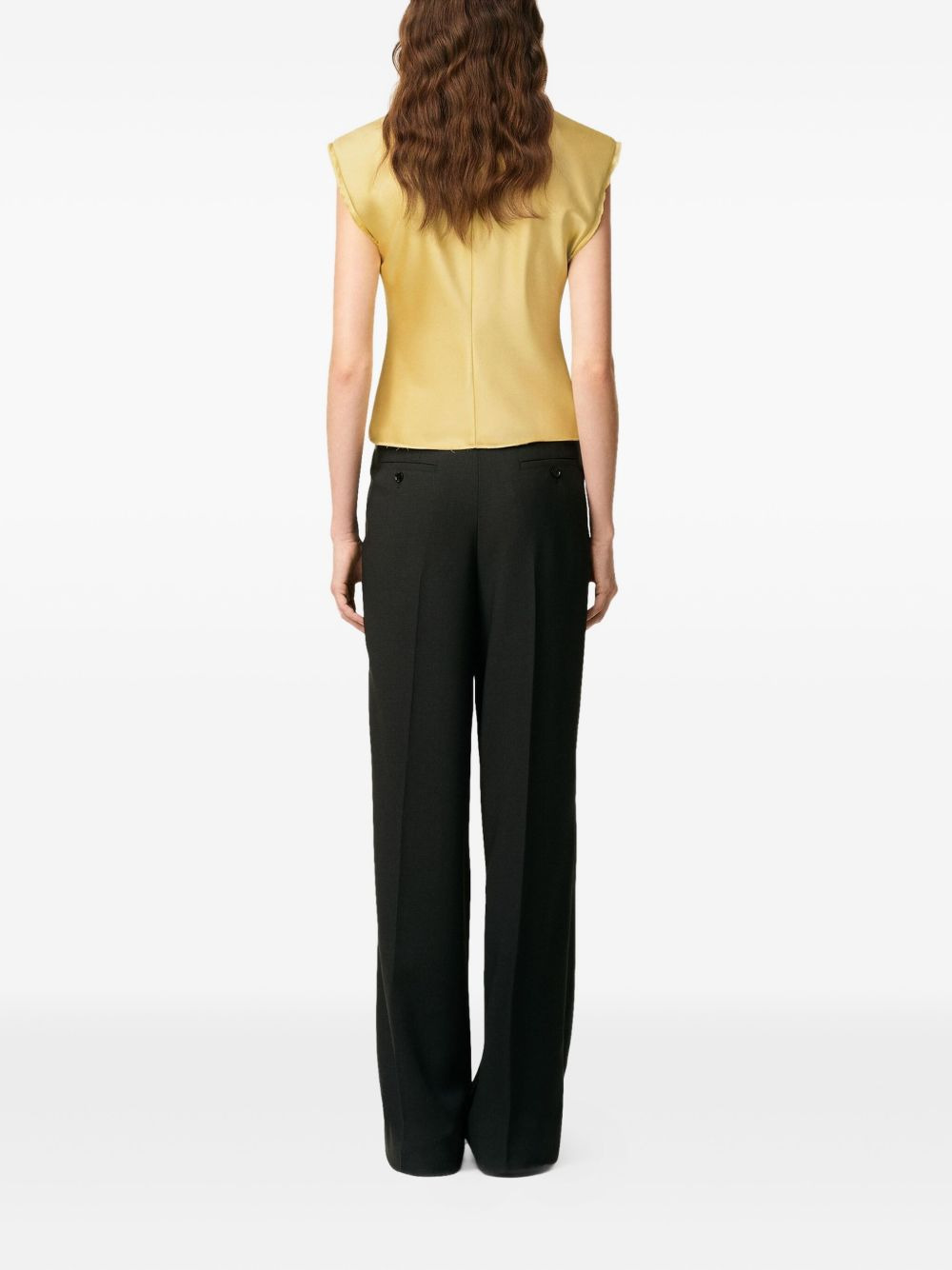 raw-edge sleeveless top - 4