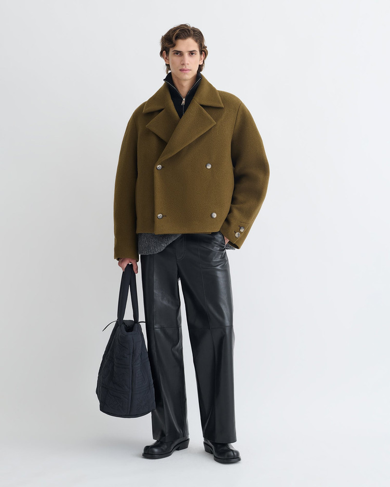 Cropped Felted Wool Peacoat 3