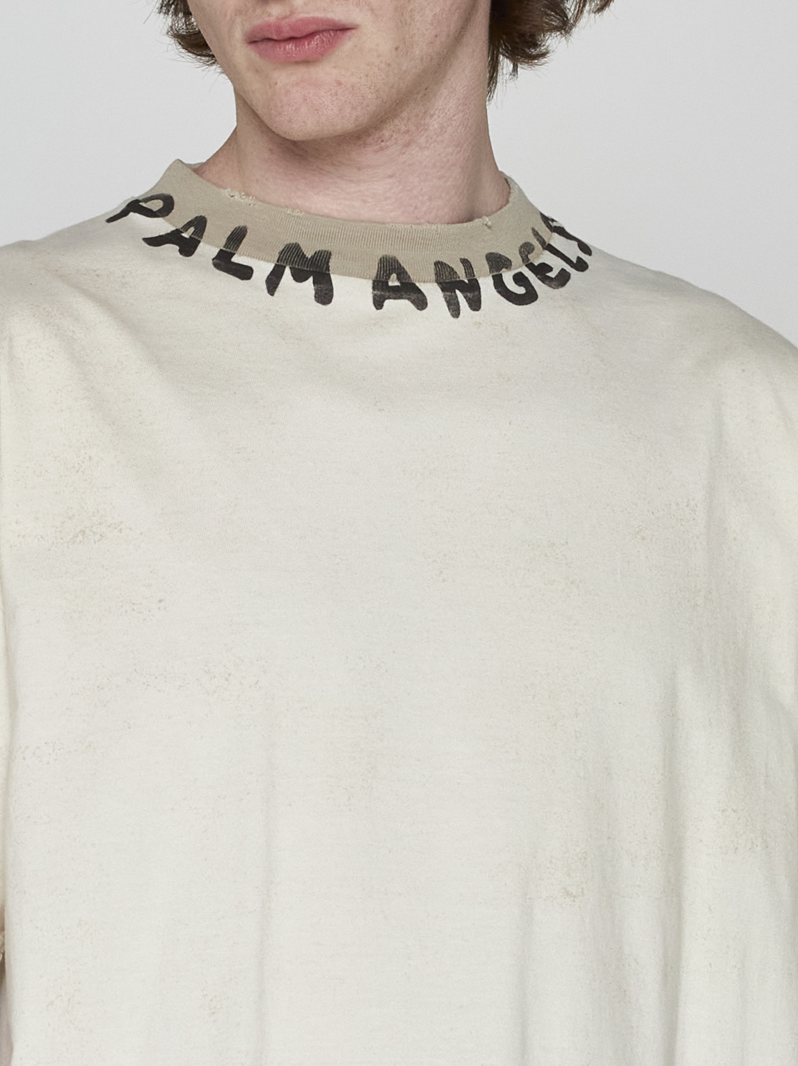 Palm Angels Logo cotton t-shirt | danielloboutique | REVERSIBLE