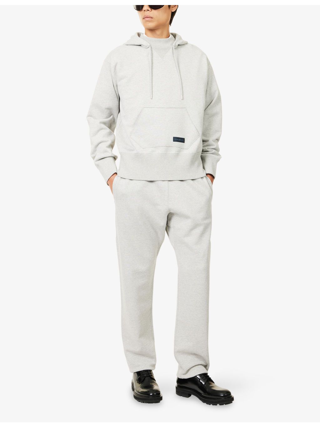 Logo-Patch Elasticated-Cuff Cotton-Jersey Jogging Bottoms - 2