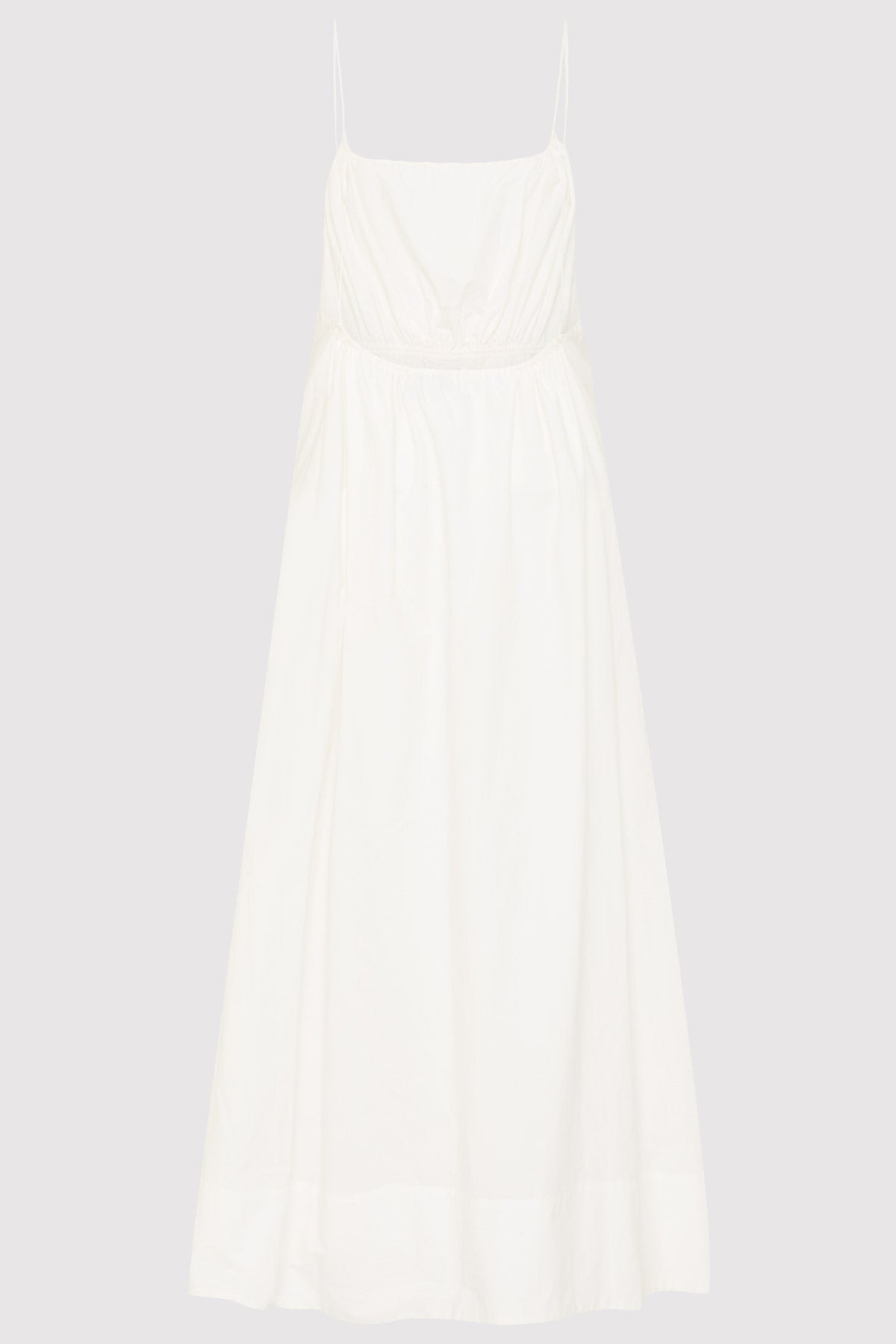 Relaxed Drawstring Dress - White - 8