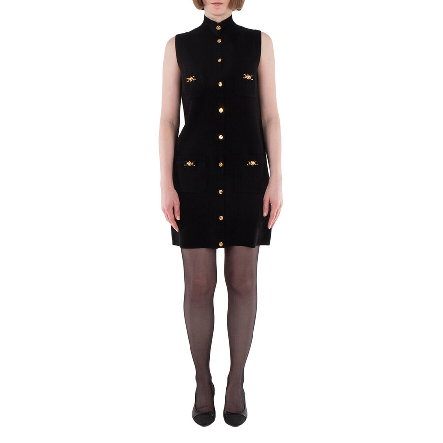 Versace Medusa 95 Shift Knit Cashmere-Blend Mini Dress - 2