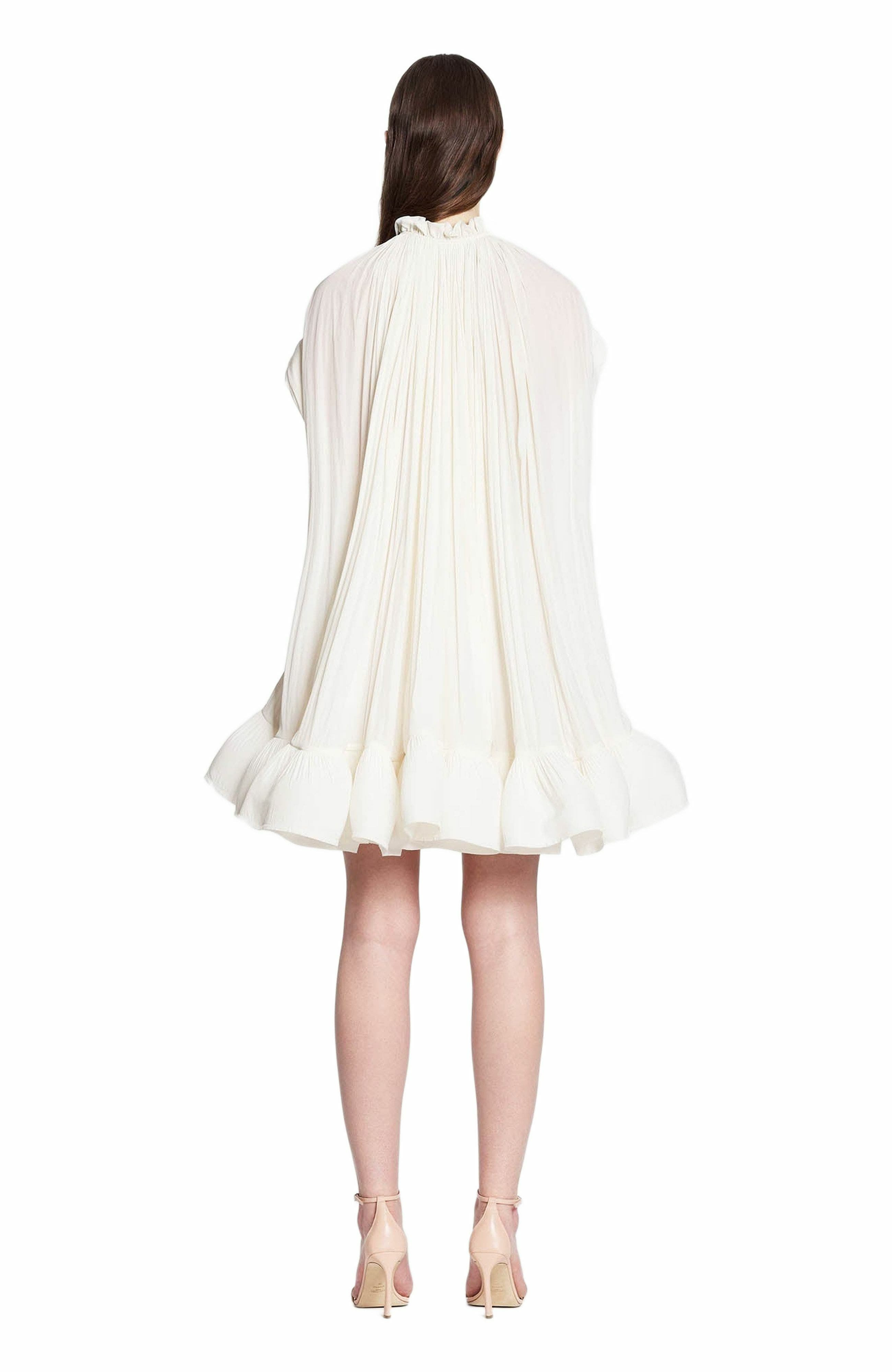 Lanvin Short Charmeuse Dress in Off White at Nordstrom - 2