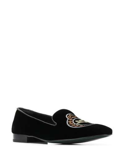 Etro embroidered logo loafers outlook