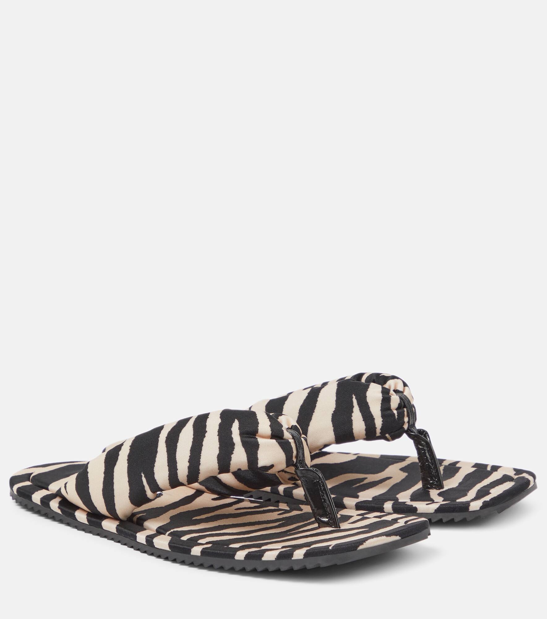 Indie zebra-print thong sandals - 1